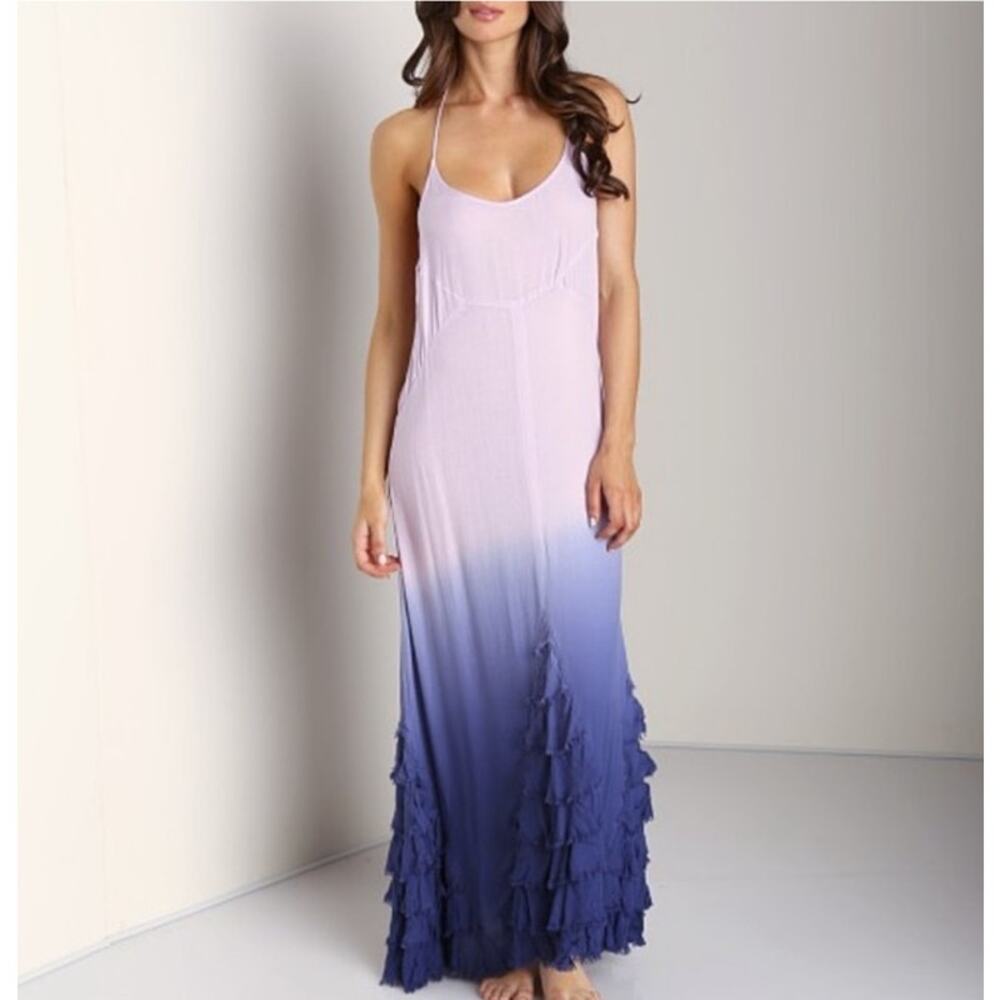Free People Hazy Days Ombre Maxi Slip Dress Lavender Size M NWT